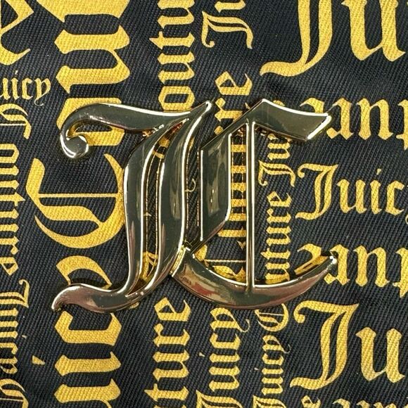 Juicy Couture Black & Gold Roll-Up Toiletry / Cosmetics Hang Bag 19” x 9” x 3” - Picture 2 of 4